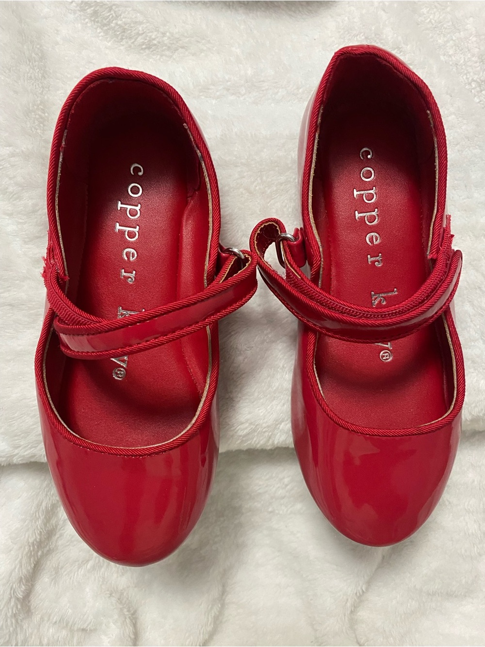Copper Key Girls Patent Red Mary Jane Dress Shoes
